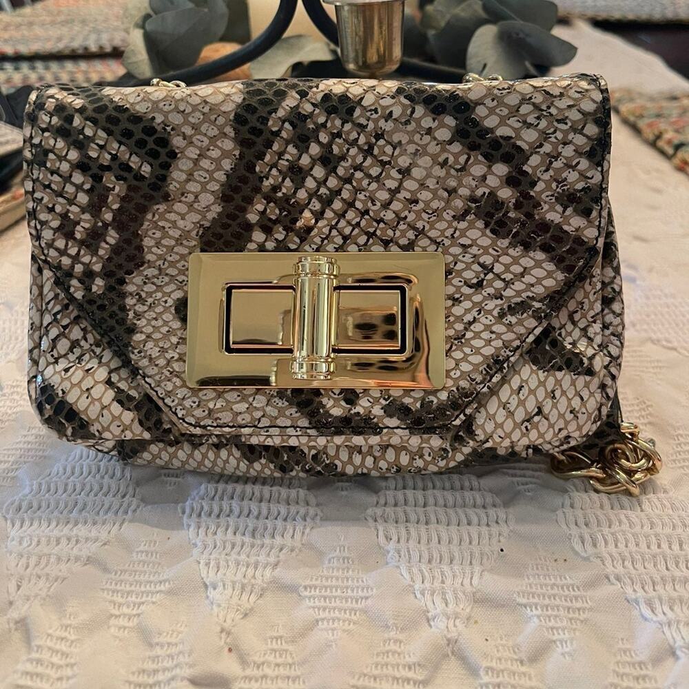 Cache' New York snakeprint leather MINI purse